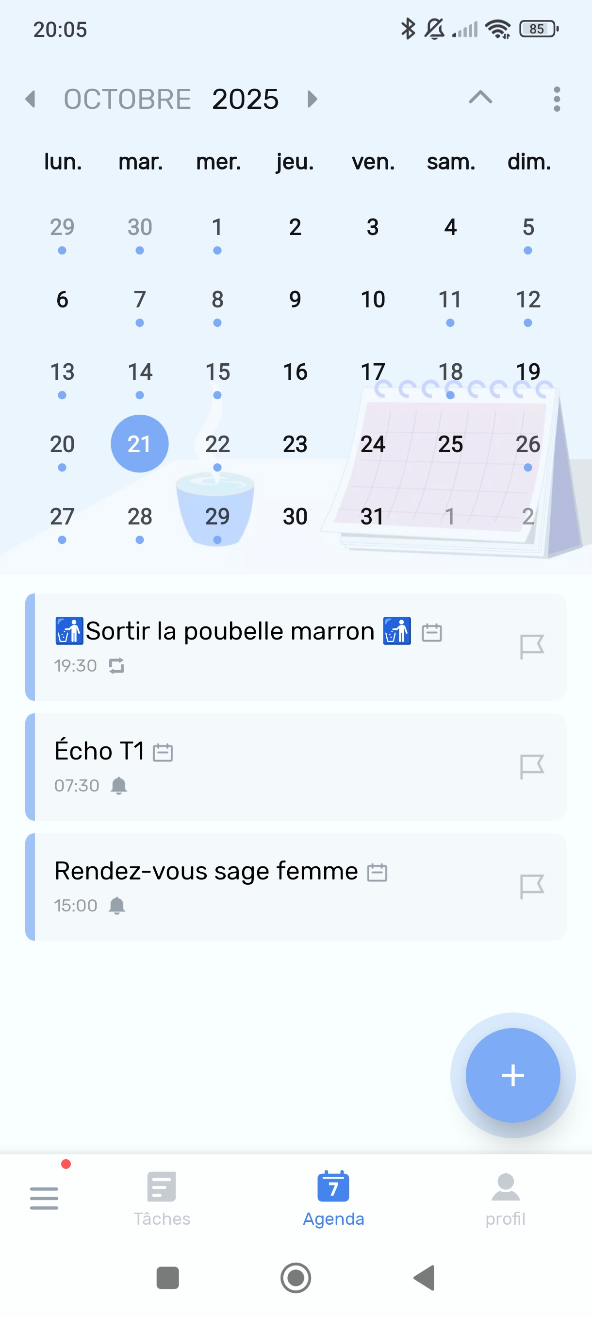 Application mobile de gestion de tâches, liste de course et calendrier - Image 1